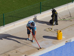 pool deck washing