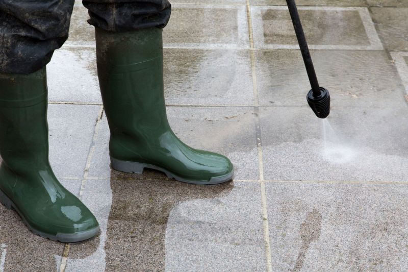 Sidewalk pressure washing